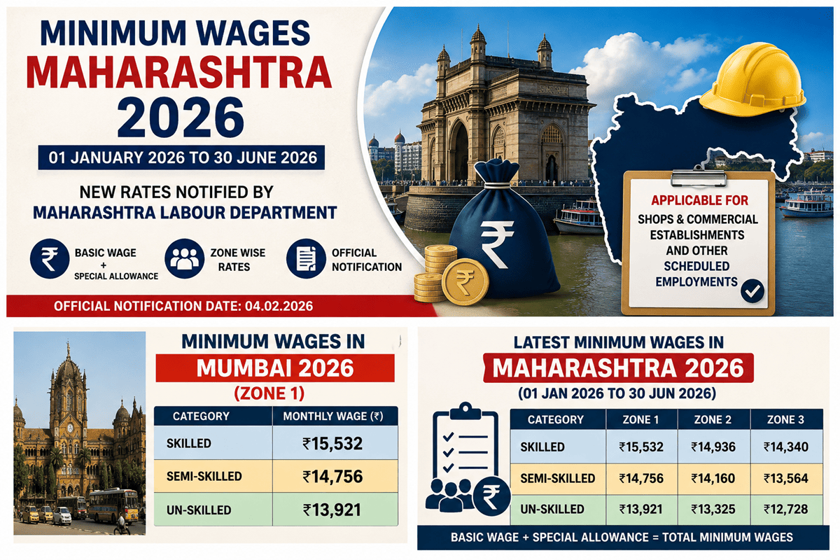 minimum wages maharashtra 2026